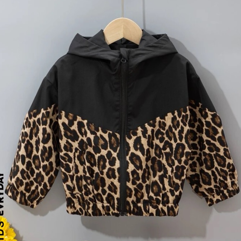 Little Girl Cheetah Windbreaker